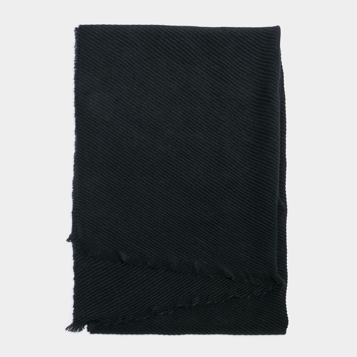 &Eacute;charpe effet pliss&eacute;e noir femme