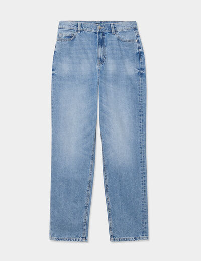 Jeans mom 7/8ème taille haute Creeks denim double stone femme