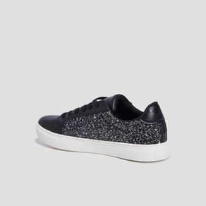 tennis pailletees a lacets mosquitos noir femme Tennis pailletées à lacets Mosquitos noir femme