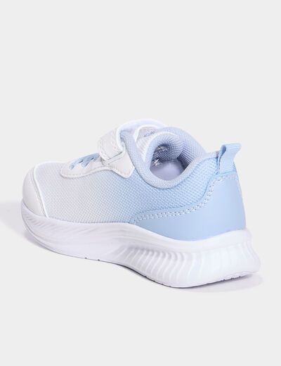 Baskets running à scratchs blanc fille