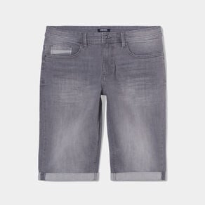 bermuda regular en jean denim gris homme Bermuda regular en jean denim gris homme