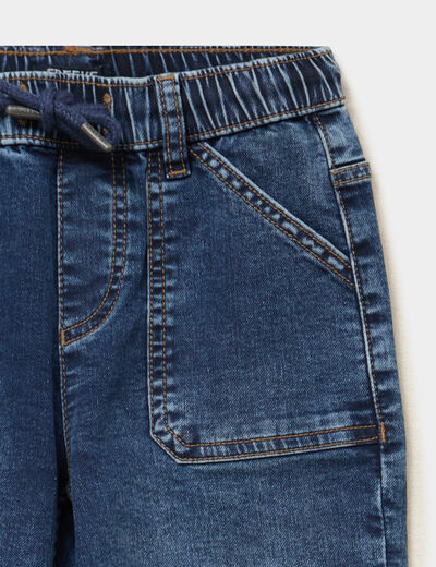 Jeans jogger droit denim stone gar&ccedil;on