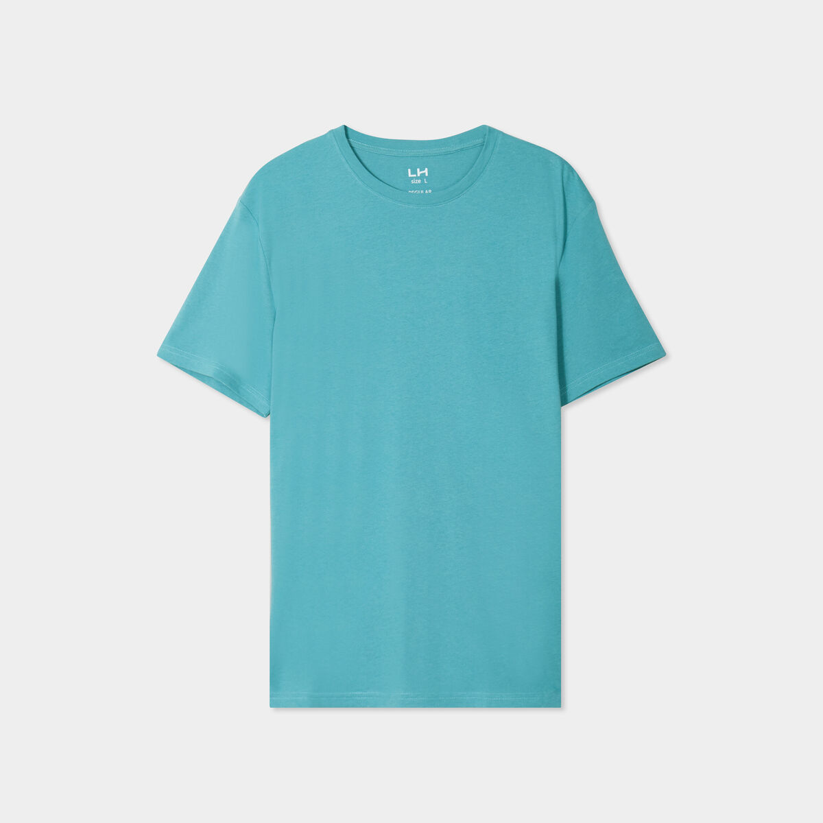 T-shirt en coton manches courtes bleu pétrole homme