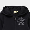 Sweat zipp&eacute; &agrave; capuche Stitch noir fille