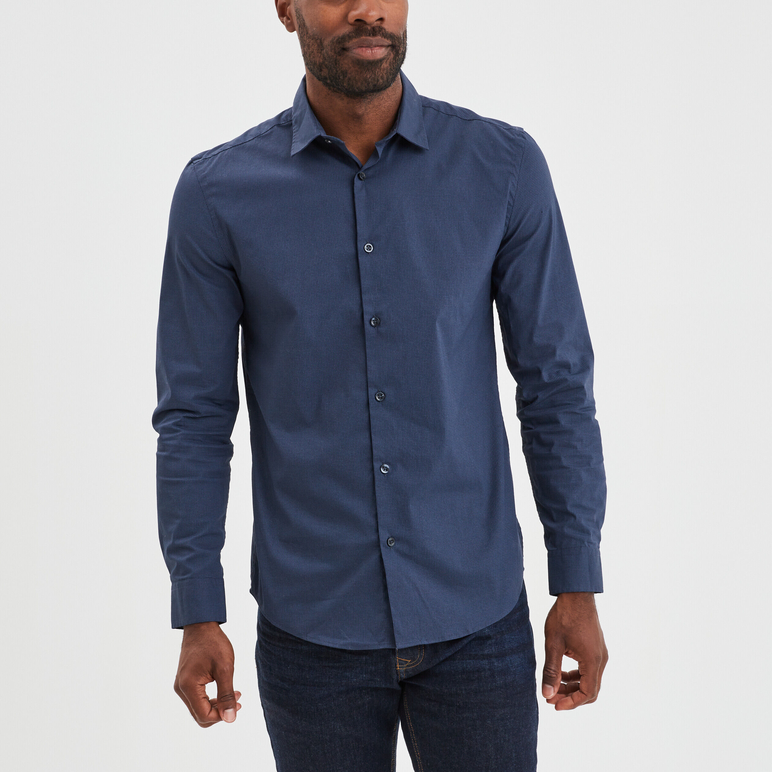 Chemise bleue marine homme 2025