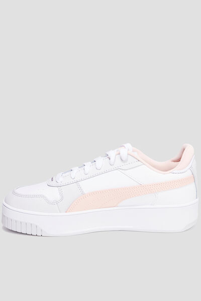 Tennis basses en cuir Puma Carina Street rose femme