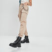 Pantalon cargo avec chaîne sable femme