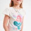 T-shirt sequins et paillettes ivoire fille