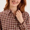 Chemise manches longues coton bordeaux femme
