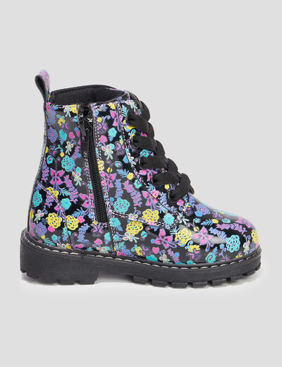 Bottines crantées zippées Encanto multicolore fille