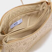 Sac pochette d&eacute;tails ajour&eacute;s couleur or femme