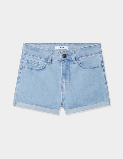 Short en jean denim 5 poches denim triple stone fille