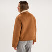 Veste su&eacute;dine r&eacute;versible polaire camel femme