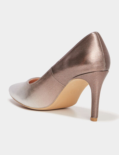 Escarpins vernis à talons Mosquitos marron foncé femme
