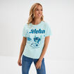 T-shirt manches courtes coton Stitch bleu turquoise femme