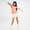 Débardeur tricot ajouré coton rose saumon fille
