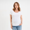 T-shirt allaitement manches courtes blanc femme maternité