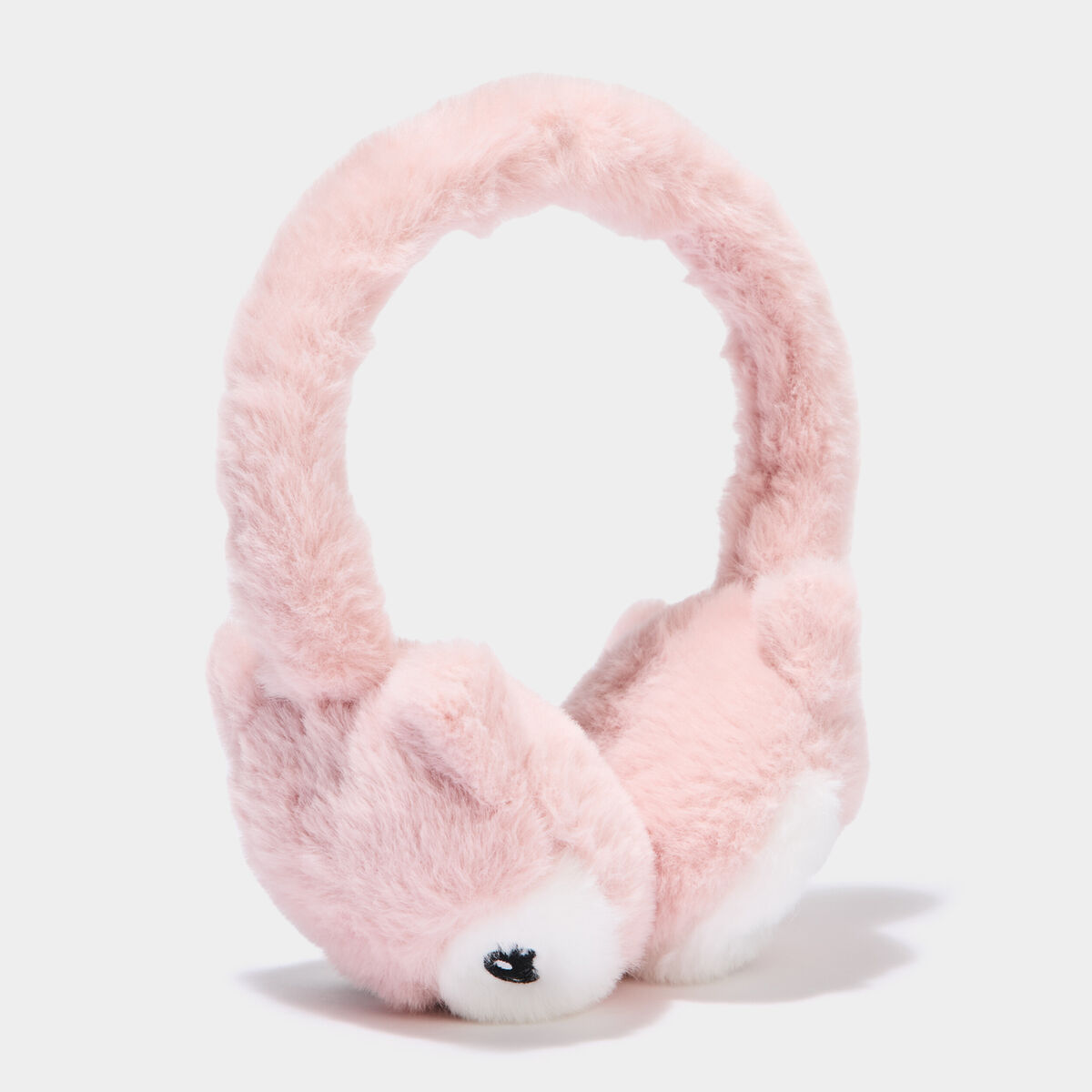 Cache-oreilles fausse fourrure rose fille