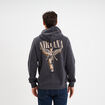 Sweat hoodie 1 poche Nirvana gris fonc&eacute; homme