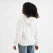 Sweat &agrave; capuche doublure effet sherpa blanc femme