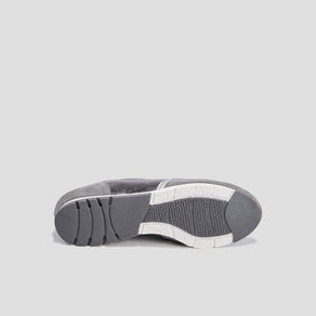 tennis a lacets en cuir gris femme Tennis à lacets en cuir gris femme