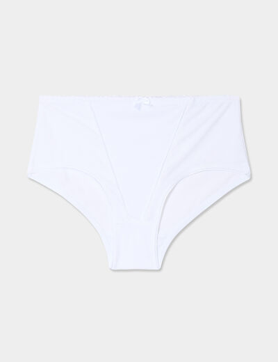 Culotte taille haute blanc femme