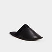 Chaussons mules détails simili cuir noir homme