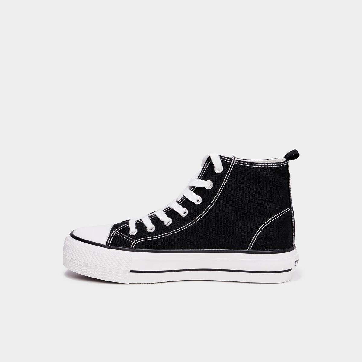 Baskets montantes &agrave; lacets Creeks noir femme