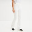 Jeans bootcut taille haute denim blanc femme