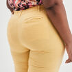 Pantacourt regular en lin majoritaire jaune clair femme grande taille