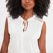 T-shirt taille smockée Creeks blanc femme