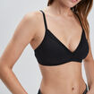 Soutien-gorge triangle coton à coque noir femme