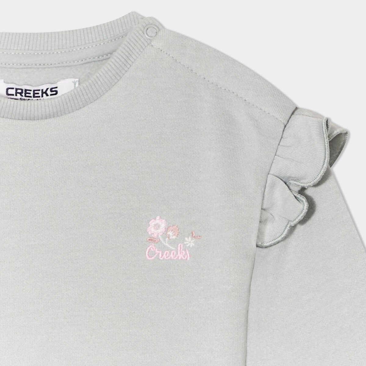 Robe effet 2-en-1 manches longues Creeks vert canard bébé fille