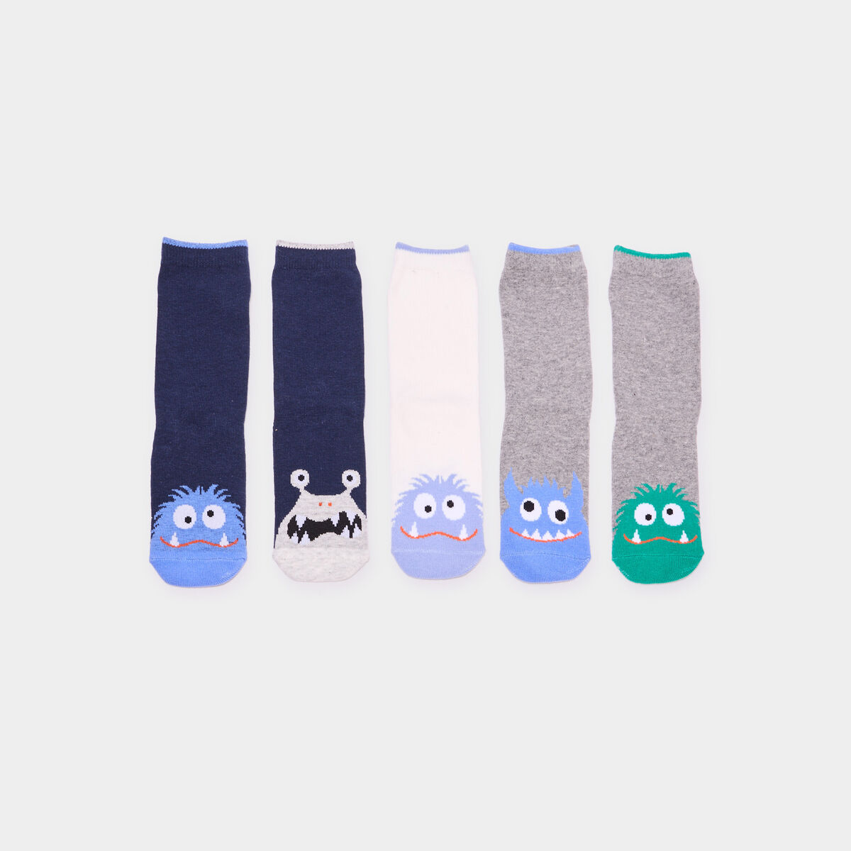 Lot 5 paires chaussettes multicolore gar&ccedil;on