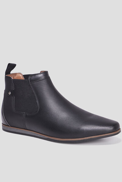 Bottines chelsea plates Baza noir homme