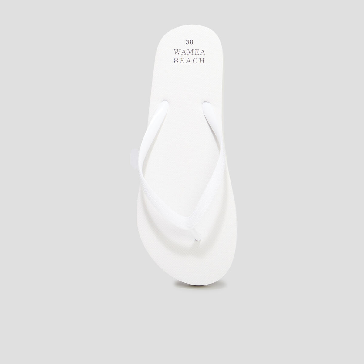 Tongs semelle plate blanc femme