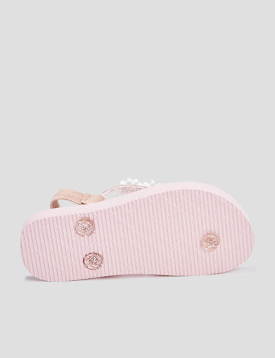 Tongs détails pailletés Wamea Beach rose fille