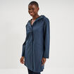Parka imperm&eacute;able coupe-vent &agrave; capuche bleu marine femme