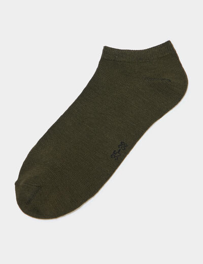 Lot 10 paires de chaussettes vert kaki gar&ccedil;on