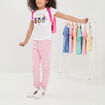 Pantalon de jogging bas élastiqué rose pastel fille
