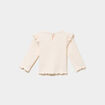 T-shirt c&ocirc;tel&eacute; volants aux &eacute;paules creme b&eacute;b&eacute; fille