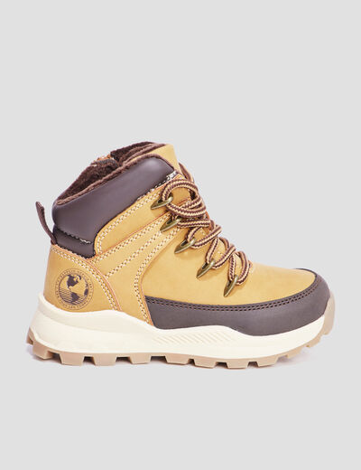 Bottines zippées Trappeur Barato jaune garçon