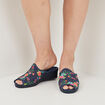 Chaussons mules compensés multicolore femme