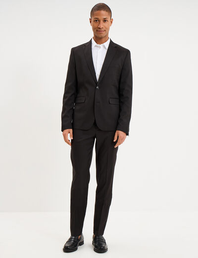 Veste blazer costume manches longues noir homme