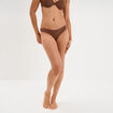 Culotte microfibre sans coutures marron femme