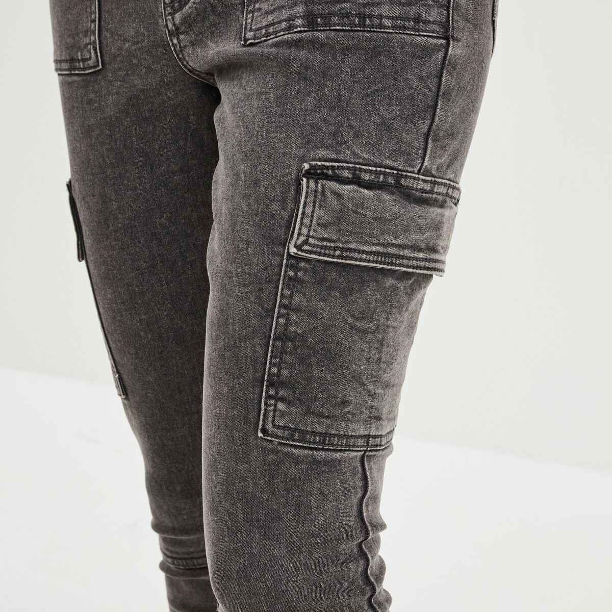 Jeans skinny battle Liberto denim gris femme