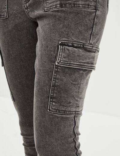 Jeans skinny battle Liberto denim gris femme