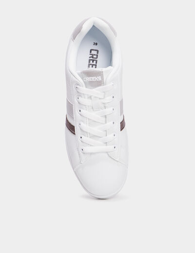 Tennis basses &agrave; lacets Creeks Tahana gris argent femme