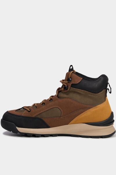 Baskets montantes &agrave; lacets marron homme