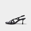 Sandales &agrave; talons kitten heels et brides noir femme